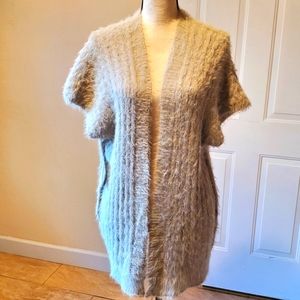 NWT LC Lauren Conrad Gray Lush Nylon Blend Vest  OS